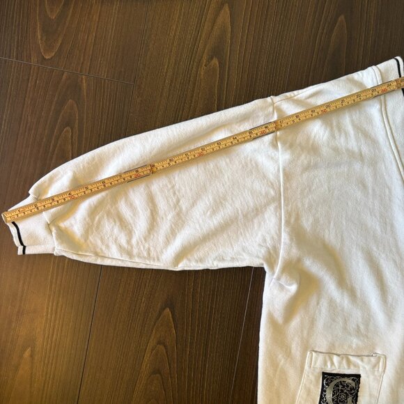 Vintage Generra White Cotton Cardigan Button Front Preppy Large - Picture 13 of 16